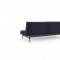 Oldschool Styletto Sofa Bed in Navy by Innovation w/Wooden Legs