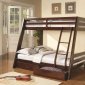 460228 Twin over Full Bunk Bed in Cappuccino by Coaster