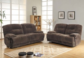 Geoffrey Motion Sofa 9723 in Chocolate by Homelegance w/Options [HES-9723 Geoffrey]