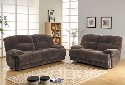 Geoffrey Motion Sofa 9723 in Chocolate by Homelegance w/Options