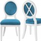 Lotus Dining Chair 747 Set of 2 Aqua Velvet Fabric by Meridian