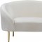 Ritz Sofa 659 in Cream Velvet Fabric by Meridian w/Options