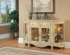 Antique Style Cream Crackle Classic Roxbury Display Credenza