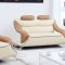 7962 Sofa in Almond & Brown Faux Leather w/Options