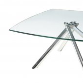 Axel Coffee Table w/Clear Glass Top & Chrome Legs by Whiteline