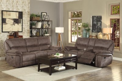 Hadden Recliner Sofa 9903DB-3 in Dark Brown by Homelegance