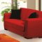 Dolce Sofa Bed in Red Microfiber by Rain w/Optional Items