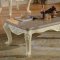 Madrid 274 Coffee Table in Pearl White w/Marble Top & Options
