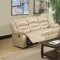 9173 Reclining Sofa in Cream Bonded Leather w/Options