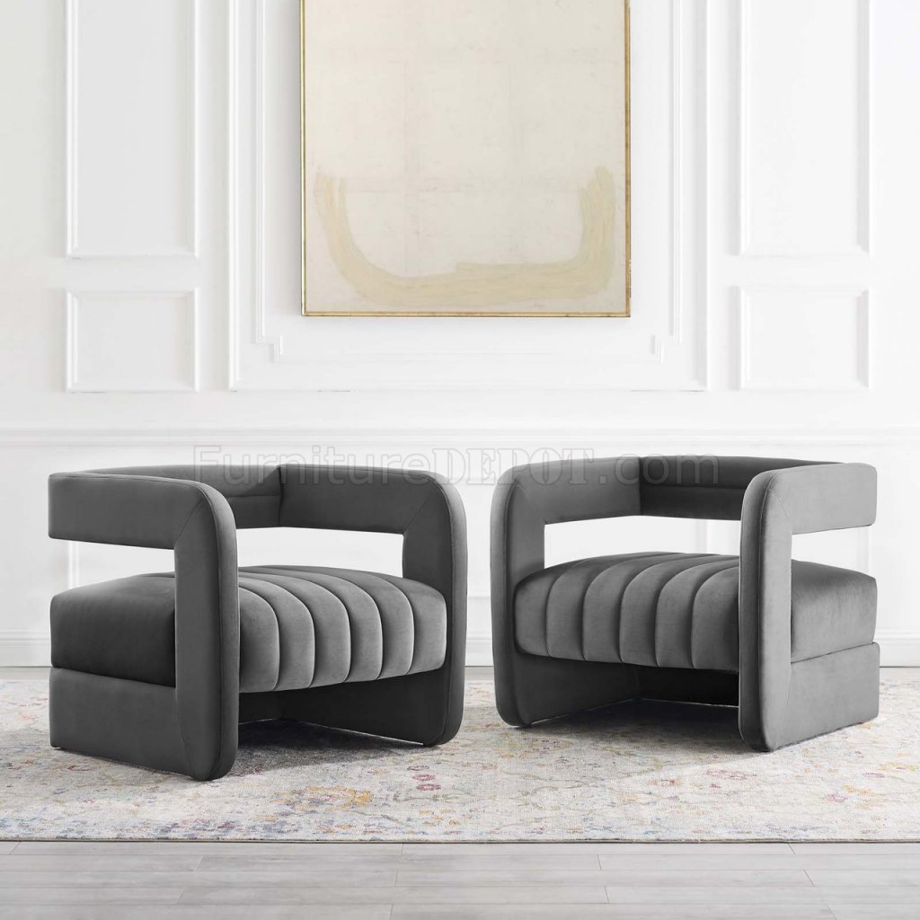 The range 2025 grey velvet chair