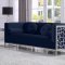 Opal Sofa 672 in Navy Velvet Fabric by Meridian w/Options