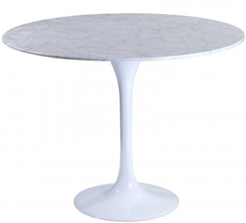 Lippa 40" Marble Table in White by Modway EEI-512 [MWDS-EEI-512 Lippa 40 White]