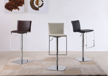 C183B-3 Leather Barstool Set of 2 Choice of Color by J&M [JMBA-C-183B-3]