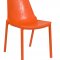 Clover Set of 4 Dining Chairs CL17OR in Orange by LeisureMod