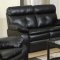 G573A Reclining Sofa & Loveseat in Black Bonded Leather by Glory