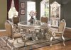 Glass Top & Metallic Finish Classic 5Pc Dining Set w/Options