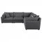 Sasha Sectional Sofa 5Pc 551681 Barely Black Coaster w/Options