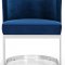 Gianna Dining Chair 734 Set of 2 Navy Velvet Fabric by Meridian