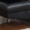 4000 Sectional Sofa in Black Bonded Leather by Elegant Home