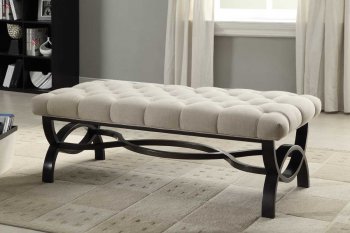 Marlena Bench 4768FA in Neutral Fabric by Homelegance [HEBN-4768FA Marlena]