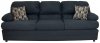 Black Fabric Modern Loveseat & Sofa Set w/Options