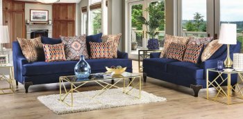 Sisseton Sofa SM2210 in Navy Chenille Fabric w/Options [FAS-SM2210 Sisseton]