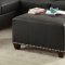 F7769 Sectional Sofa in Black Bonded Leather by Boss