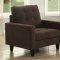 Nate Sofa 50250 in Chocolate Fabric by Acme w/Options