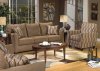 Beige Suede Fabric Modern Sofa & Loveseat Set w/Options