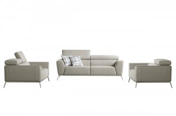 Velva Sofa Set 3Pc 1677 in Beige & Brown Fabric by VIG [VGS-Velva 1677 Beige Brown]