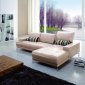 Urban Sectional Sofa in Taupe Leather by Beverly Hills