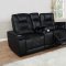 Zane Power Motion Sofa 651301PP Black by Coaster w/Options