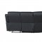 U6024 Motion Sectional Sofa in Black PU by Global