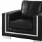 Perla Sofa CM6424BK in Black Breathable Leatherette w/Options