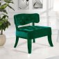 Charlotte Accent Velvet Chair 545 in Green by Meridian