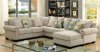 Skyler II Sectional Sofa CM6156 in Ivory Fabric w/Options