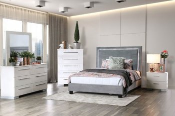 Erglow I 5Pc Bedroom Set CM7695GY in Gray w/Options [FABS-CM7695-Erglow I]