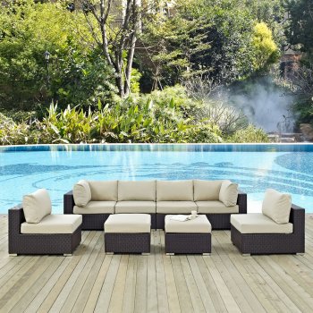 Convene Outdoor Patio Sectional Set 8Pc EEI-2204 by Modway [MWOUT-EEI-2204-Convene]