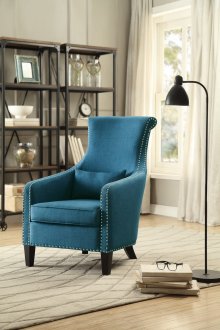 Arles Accent Chair1270F3S in Blue Fabric by Homelegance