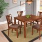 Brown Finish Modern 5Pc Dining Set