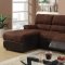 F6627 Reclining Sectional Sofa by Boss in Chocolate Microfiber