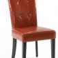 Sienna Bycast Leather Modern Set of 2 Tuxford Dining Chairs