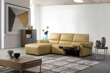 S275 Power Motion Sectional Sofa Mustard Leather Beverly Hills [BHSS-S275 Mustard]