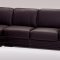 Espresso Full Leather Modern Sectional Sofa