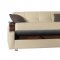 Soho Sofa Bed in Beige Bonded Leather by Rain w/Optional Items