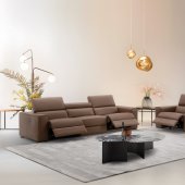 Picasso Power Motion Sofa in Caramel Leather by J&M w/Options