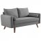 Revive Sofa & Loveseat Set in Light Gray Fabric by Modway