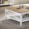 Hollis Coffee Table 3Pc Set 708098 in Brown & White by Coaster