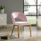 Roberto Dining Chair 765 Set of 2 Pink Velvet Fabric - Meridian