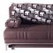 Europa Sofa Bed Convertible in Chocolate Fabric by Mobista